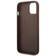 Guess Husa PU 4G Metal Logo iPhone 15 Plus Maro