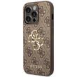 Guess Husa PU 4G Metal Logo iPhone 15 Pro Maro