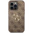 Guess Husa PU 4G Metal Logo iPhone 15 Pro Maro