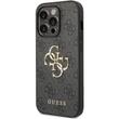 Guess Husa PU 4G Metal Logo iPhone 15 Pro Max Gri