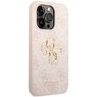 Guess Husa PU 4G Metal Logo iPhone 15 Pro Max Roz
