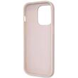 Guess Husa PU 4G Strass Triangle Metal Logo cu curea Crossbody iPhone 15 Pro Max Roz