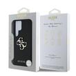 Guess Husa PU Grained 4G Metal Logo Samsung Galaxy S25 Ultra Negru