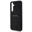 Guess Husa PU Leather 4G Colored Ring MagSafe Samsung Galaxy S25 Negru