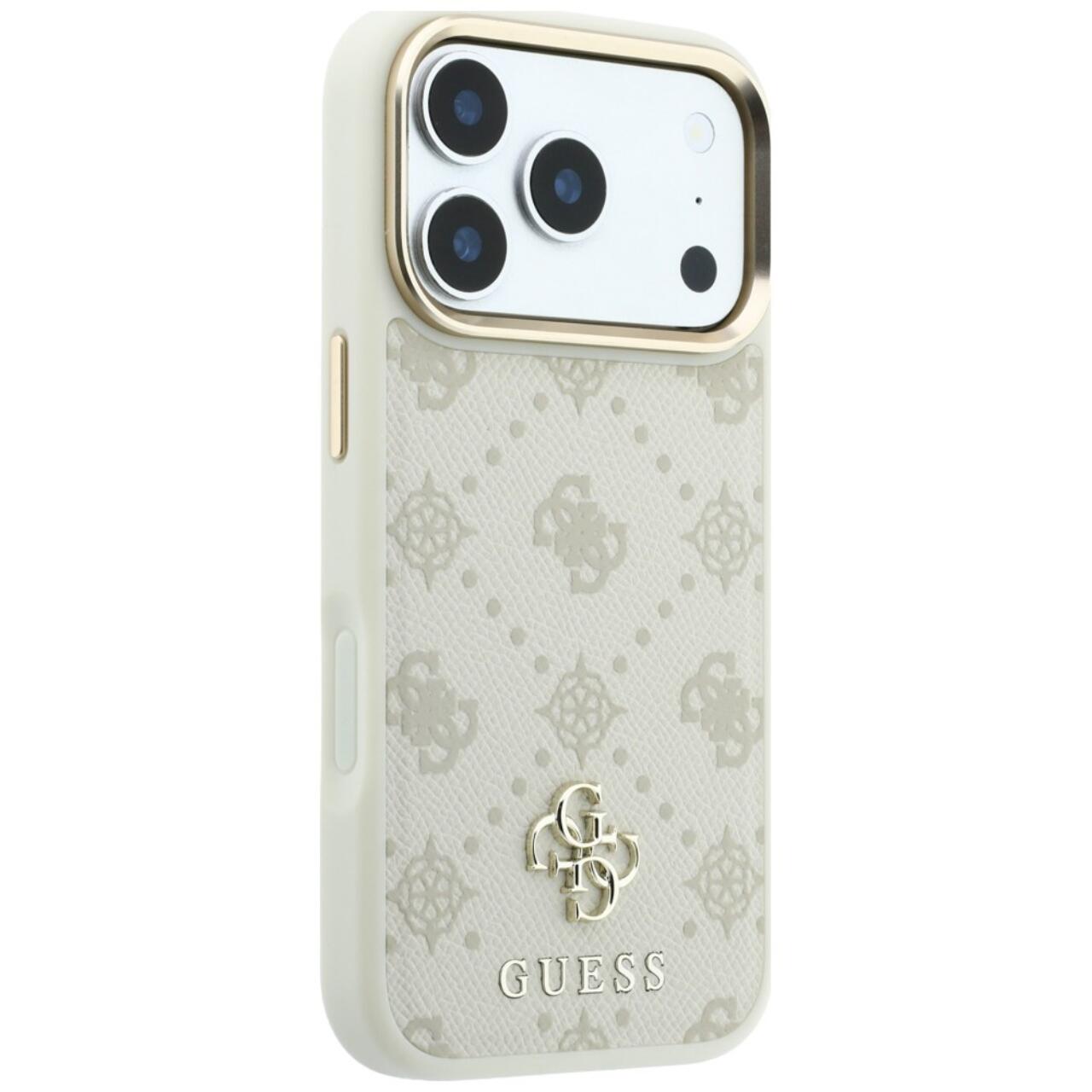 Husa Guess Peony 4G Small Logo MagSafe comopatibila cu iPhone 18 Pro ...