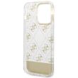 Guess Husa Peony Glitter Script Logo iPhone 14 Pro Auriu