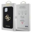 Guess Husa Perforated 4G Glitter Metal Logo iPhone 15 Negru