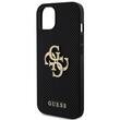 Guess Husa Perforated 4G Glitter Metal Logo iPhone 15 Negru