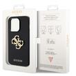 Guess Husa Perforated 4G Glitter Metal Logo iPhone 15 Pro Negru