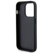 Guess Husa Perforated 4G Glitter Metal Logo iPhone 15 Pro Negru