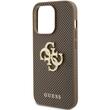 Guess Husa Perforated 4G Glitter Metal Logo iPhone 15 Pro Taupe
