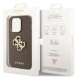 Guess Husa Perforated 4G Glitter Metal Logo iPhone 15 Pro Taupe