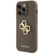 Guess Husa Perforated 4G Glitter Metal Logo iPhone 15 Pro Taupe