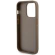 Guess Husa Perforated 4G Glitter Metal Logo iPhone 15 Pro Taupe