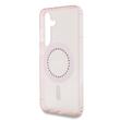Guess Husa Rhinestones Ring MagSafe Samsung Galaxy S25 Roz