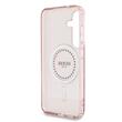 Guess Husa Rhinestones Ring MagSafe Samsung Galaxy S25 Roz