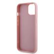 Guess Husa Rhinestones Triangle Metal Logo iPhone 15 Roz