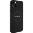Guess Husa Saffiano MagSafe iPhone 15 Plus Negru