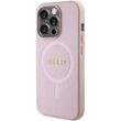 Guess Husa Saffiano MagSafe iPhone 15 Pro Max Roz