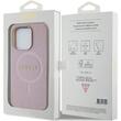 Guess Husa Saffiano MagSafe iPhone 15 Pro Max Roz