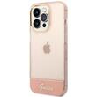Guess Husa TPU Camera Outline Translucent iPhone 14 Pro Max Roz