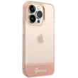 Guess Husa TPU Camera Outline Translucent iPhone 14 Pro Max Roz