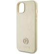 Guess Husa 4G Strass Metal Logo iPhone 15 Auriu