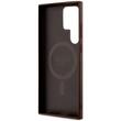 Guess Husa 4G Leather Metal Logo MagSafe Samsung Galaxy S24 Ultra Maro