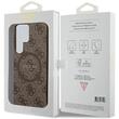 Guess Husa 4G Leather Metal Logo MagSafe Samsung Galaxy S24 Ultra Maro