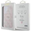 Guess Husa 4G Leather Metal Logo MagSafe Samsung Galaxy S24 Ultra Roz