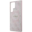 Guess Husa 4G Leather Metal Logo MagSafe Samsung Galaxy S24 Ultra Roz