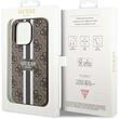 Guess Husa 4G Printed Stripes MagSafe iPhone 15 Pro Maro