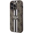 Guess Husa 4G Printed Stripes MagSafe iPhone 15 Pro Maro