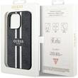 Guess Husa 4G Printed Stripes MagSafe iPhone 15 Pro Negru