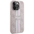 Guess Husa 4G Printed Stripes MagSafe iPhone 15 Pro Roz
