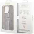 Guess Husa 4G Printed Stripes MagSafe iPhone 15 Pro Roz