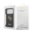 Guess Husa Fixed Glitter 4G Metal Logo iPhone 17 Pro Max Negru