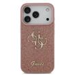 Guess Husa Fixed Glitter 4G Metal Logo iPhone 17 Pro Roz