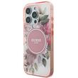 Guess Husa Flower & Tonal Circle MagSafe iPhone 16 Pro Max Roz