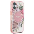 Guess Husa Flower & Tonal Circle MagSafe iPhone 16 Roz