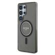 Guess Husa Glitter Circle Classic Logo MagSafe Samsung Galaxy S25 Ultra Negru