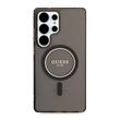 Guess Husa Glitter Circle Classic Logo MagSafe Samsung Galaxy S25 Ultra Negru