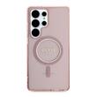 Guess Husa Glitter Circle Classic Logo MagSafe Samsung Galaxy S25 Ultra Roz