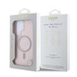Guess Husa Glitter Circle Classic Logo MagSafe Samsung Galaxy S25 Ultra Roz