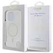 Guess Husa Glitter Ring MagSafe iPhone 16 Pro Transparent