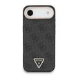 Guess Husa Leather 4G Triangle Logo Gold Frame MagSafe iPhone Air Negru