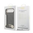 Guess Husa Leather 4G Triangle Logo Gold Frame MagSafe iPhone Air Negru