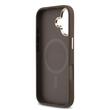 Guess Husa Leather 4G Triangle Logo Gold Frame MagSafe iPhone 17 Maro