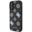 Guess Husa PU 4G Peony MagSafe iPhone 16 Negru