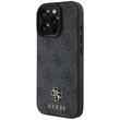 Guess Husa PU 4G Small Metal Logo MagSafe iPhone 16 Pro Gri
